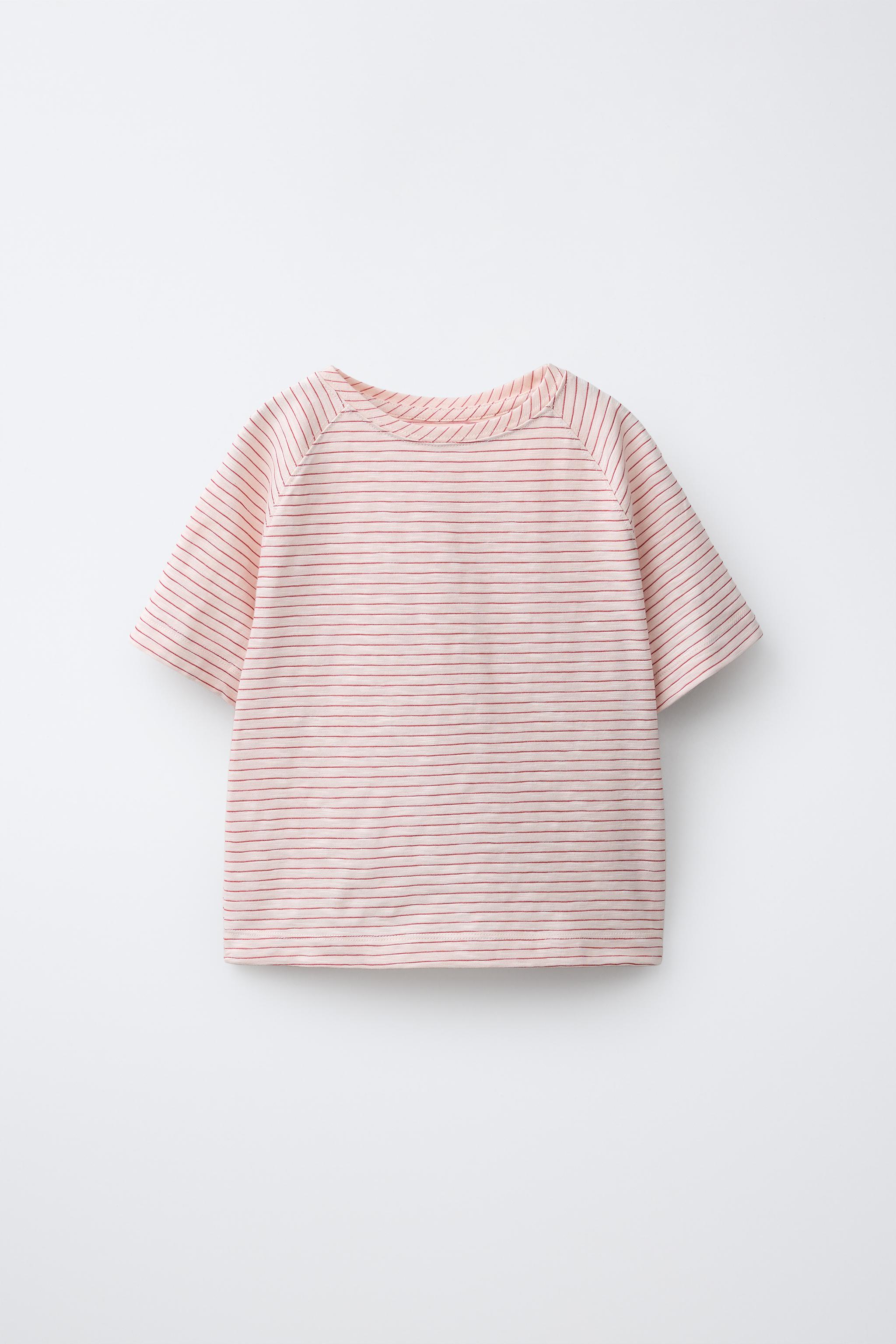 STRIPED RAGLAN SLEEVE T-SHIRT